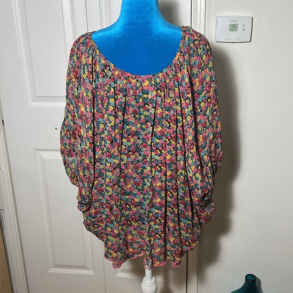 Blue Life Floral Blouse Women’s 1 Small - Picture 5 of 8